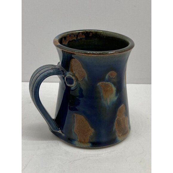 Lannock Pottery Navy Blue and Brown Mug - Picture 4 of 10